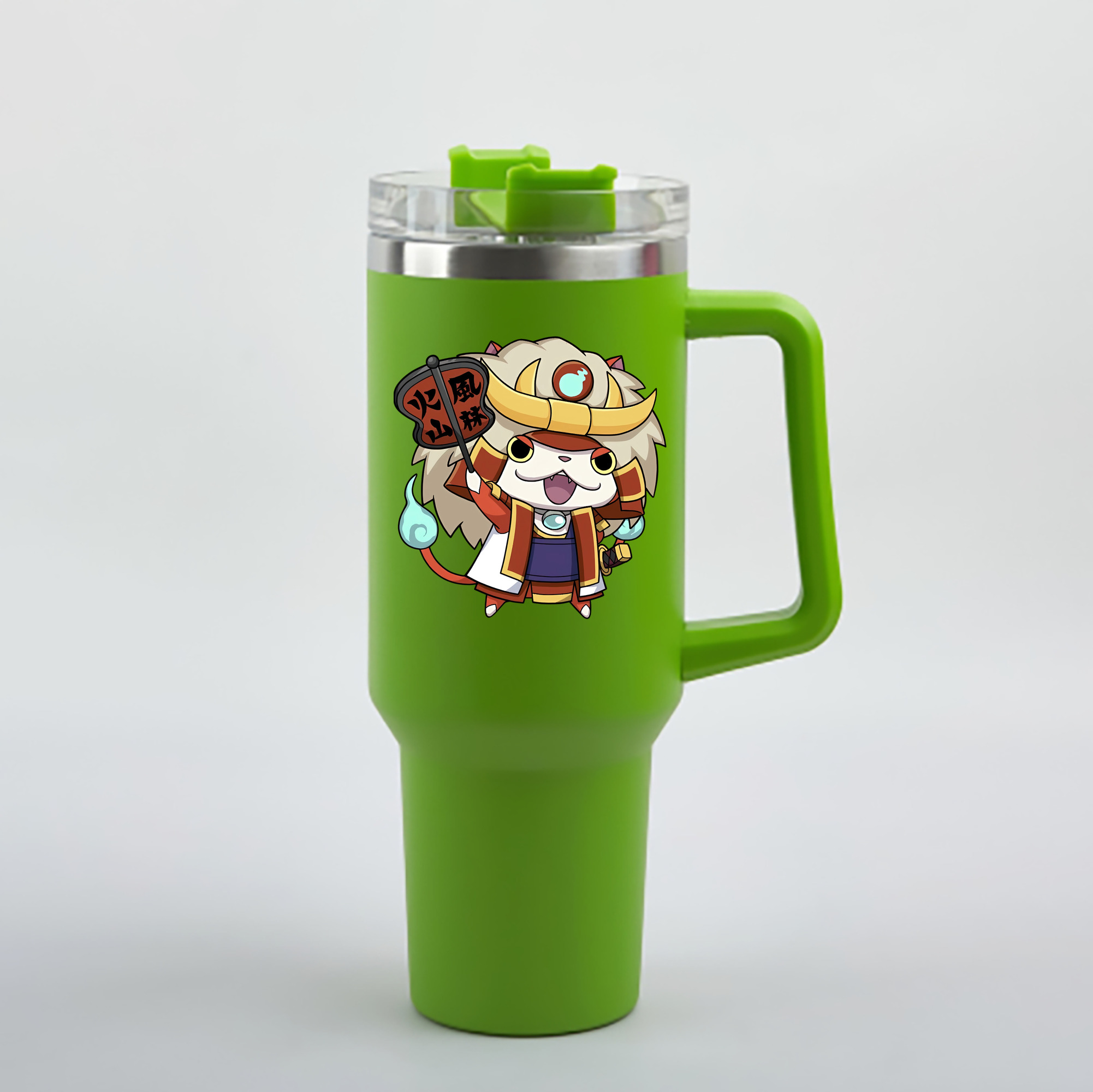 （画像用） 妖怪ウォッチ Yo-kai Watch 1200mL車用タンブラー - クリスタルステッカー（プラスチックストロー付き）
